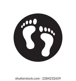 footprints icon vector illustration symbol design