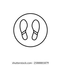 Footprints icon Vector logo set flat