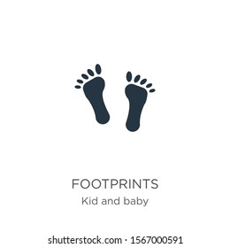 Footprints icon vector. Trendy flat footprints icon from kid and baby collection isolated on white background. Vector illustration can be used for web and mobile graphic design, logo, eps10