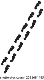 Footprints Isolated Design Art Vector