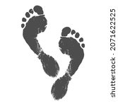 Footprints isolated on white. Footprints in gray  for your web site design, app, logo,  UI. Vector illustration. EPS10.