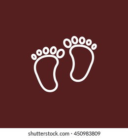 footprints line icon