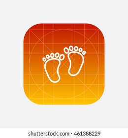 footprints line icon