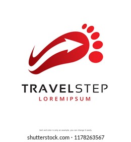 footprints Logo Template Design Vector, Emblem, Concept Design, Creative Symbol, Icon