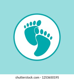 footprints logo. vector illustration