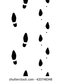 Footprints of man and woman, seamless pattern, vector 
