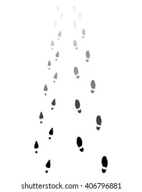Footprints of man and woman, vector