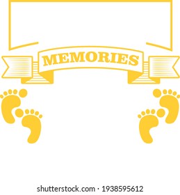 Footprints and Memories typography t shirt design