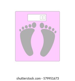 
footprints on the scales vector