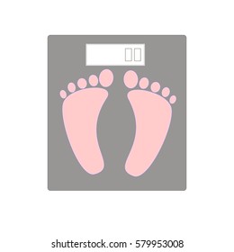 
footprints on the scales vector
