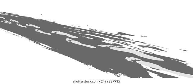 Huellas sobre fondo transparente, Ilustración vectorial de huellas.