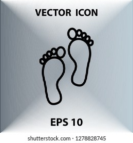 Footprints outline icon, vector design element