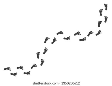 footprints path bare vector image