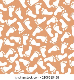 Footprints pattern background free vector image