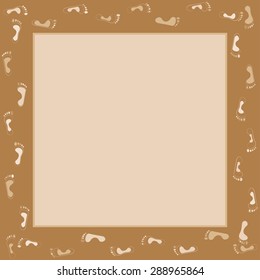footprints people human vector frame