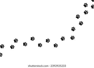 Footprints for pets, dog or cat. Isolated illustration on a white background. Vector illustration