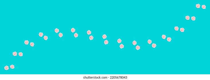 Footprints for pets, dog or cat. Nice paw shape on colored background. Footprint pet. Animal track. Vector illustration. Flat style.