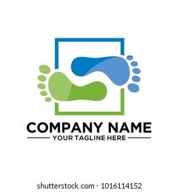 footprints or S healthy logo template for business company