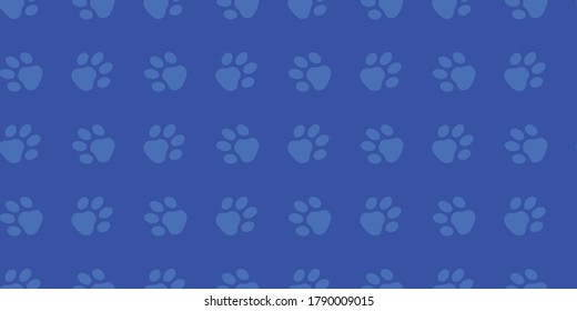 
Footprints Seamless Pattern . Blue Background Childrens. Print Fabric Clothes Paper Vector