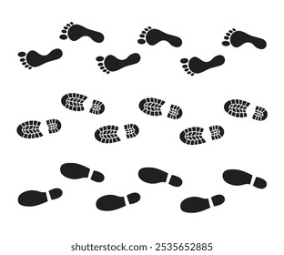Footprints Shoe set stock illustration