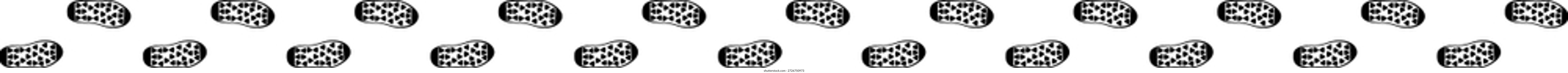 footprints sapato único caminho de rastreamento em fundo transparente, Shoes trilha trilha ilustrações vetor, sapato único faixa
