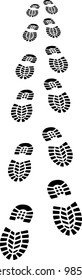 Footprints of a shoe - vector illustration