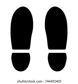 Footprints from shoes