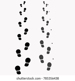 Footprints from shoes