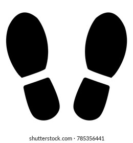 Footprints from shoes