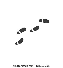 Footprints from shoes. Logo or icon. Simple, concise sign.