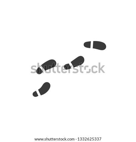 Footprints from shoes. Logo or icon. Simple, concise sign.