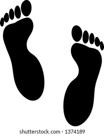 footprints  vector