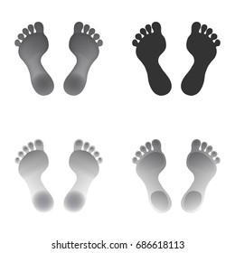 Footprints vector design elements for layouts, templates, backgrounds, presentations, and patterns.