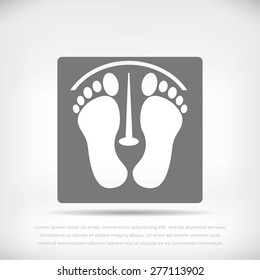 footprints vector icon
