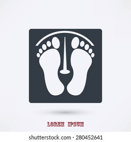 footprints vector icon