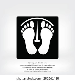 footprints vector icon