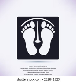 footprints vector icon