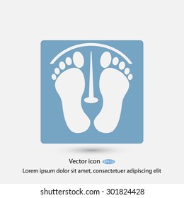 footprints vector icon