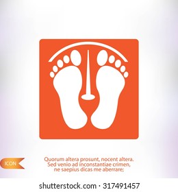 footprints vector icon