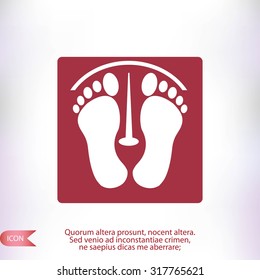 footprints vector icon