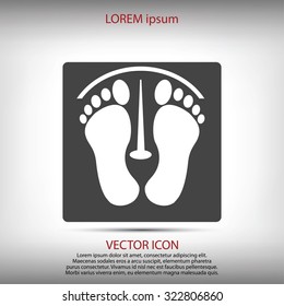 footprints vector icon