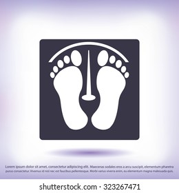 footprints vector icon