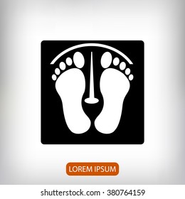 footprints vector icon