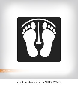 footprints vector icon