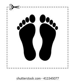 footprints vector icon