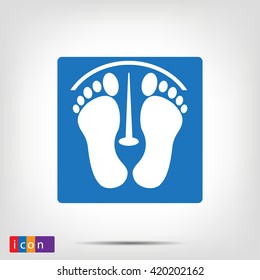 footprints vector icon