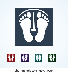 footprints vector icon