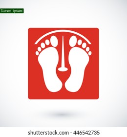 footprints vector icon