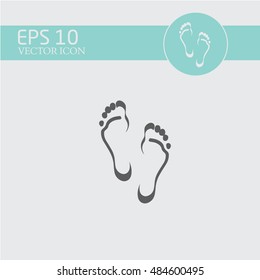 footprints vector icon