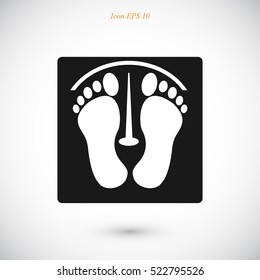 footprints vector icon, vector best flat icon, EPS